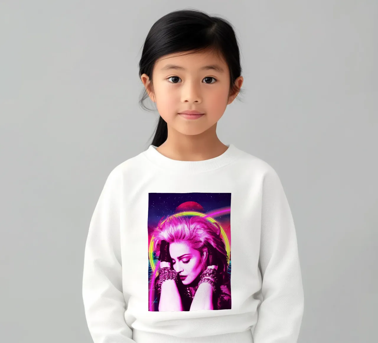 Madonna retro style felpa bambino da Lembayung art