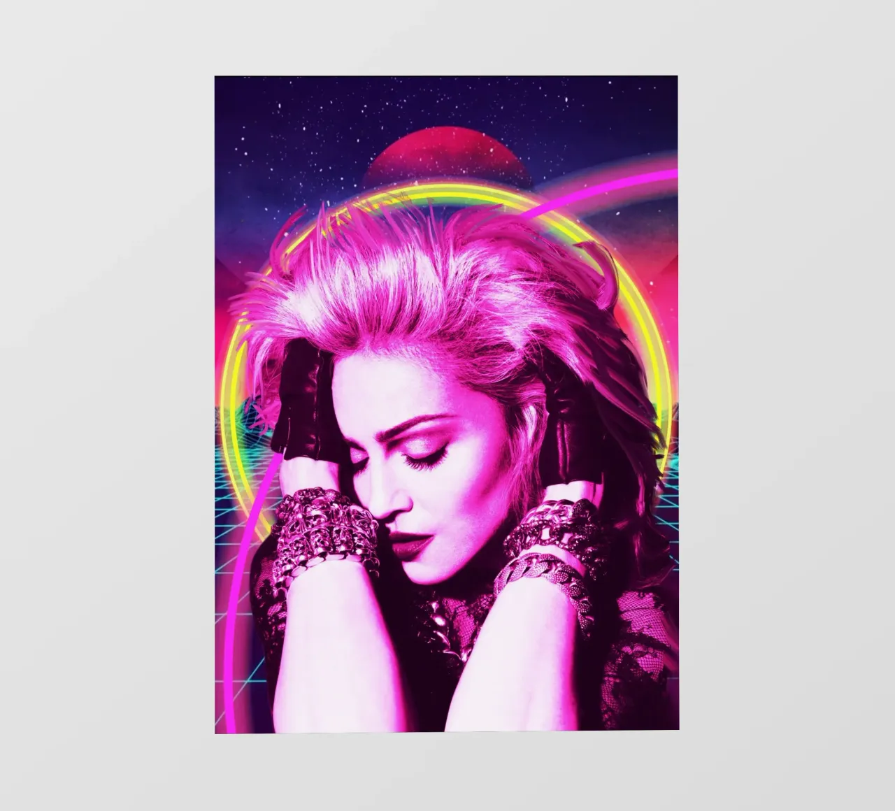Madonna retro style telo in pvc da Lembayung art