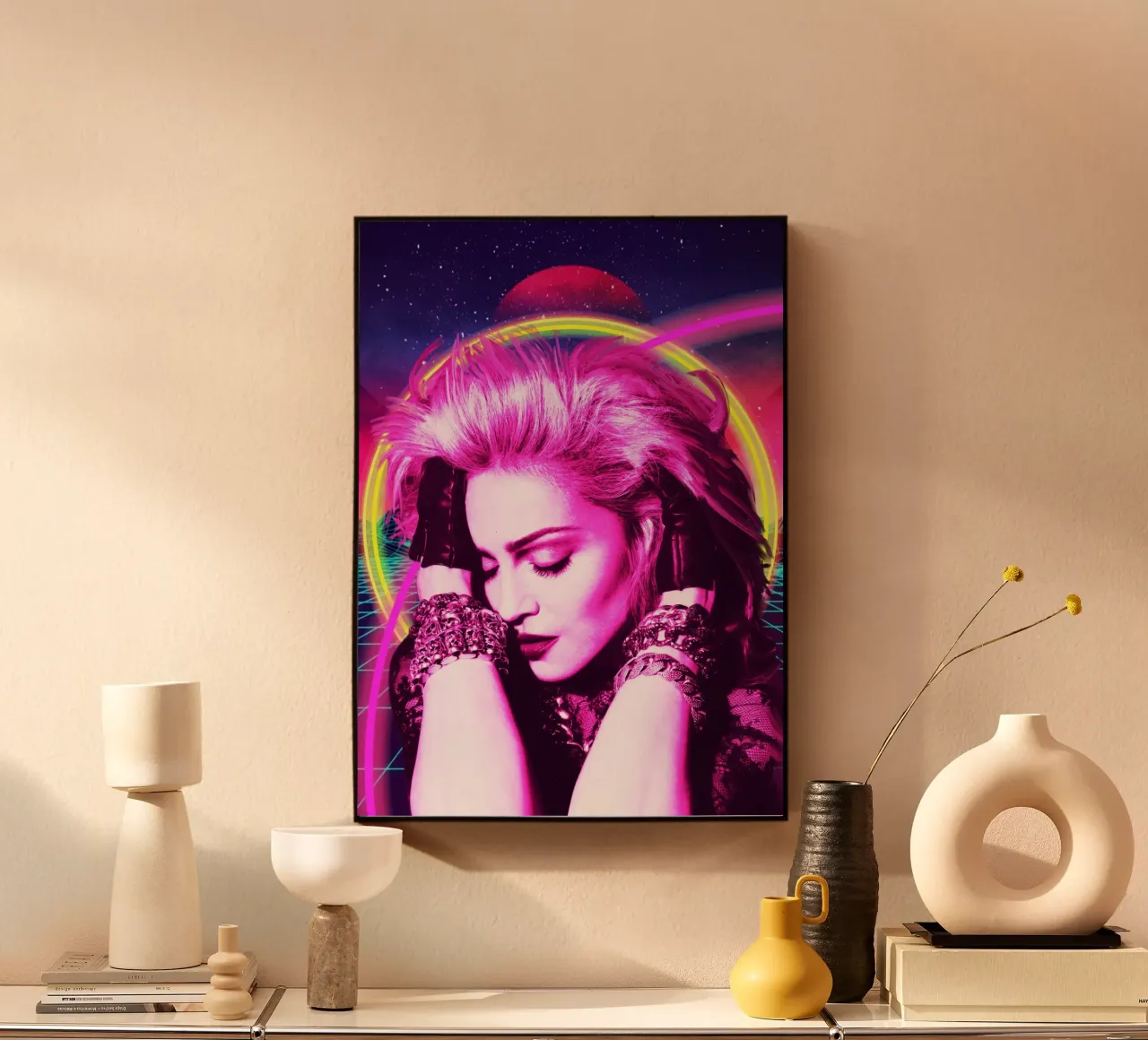 Madonna retro style alluminio dibond da Lembayung art