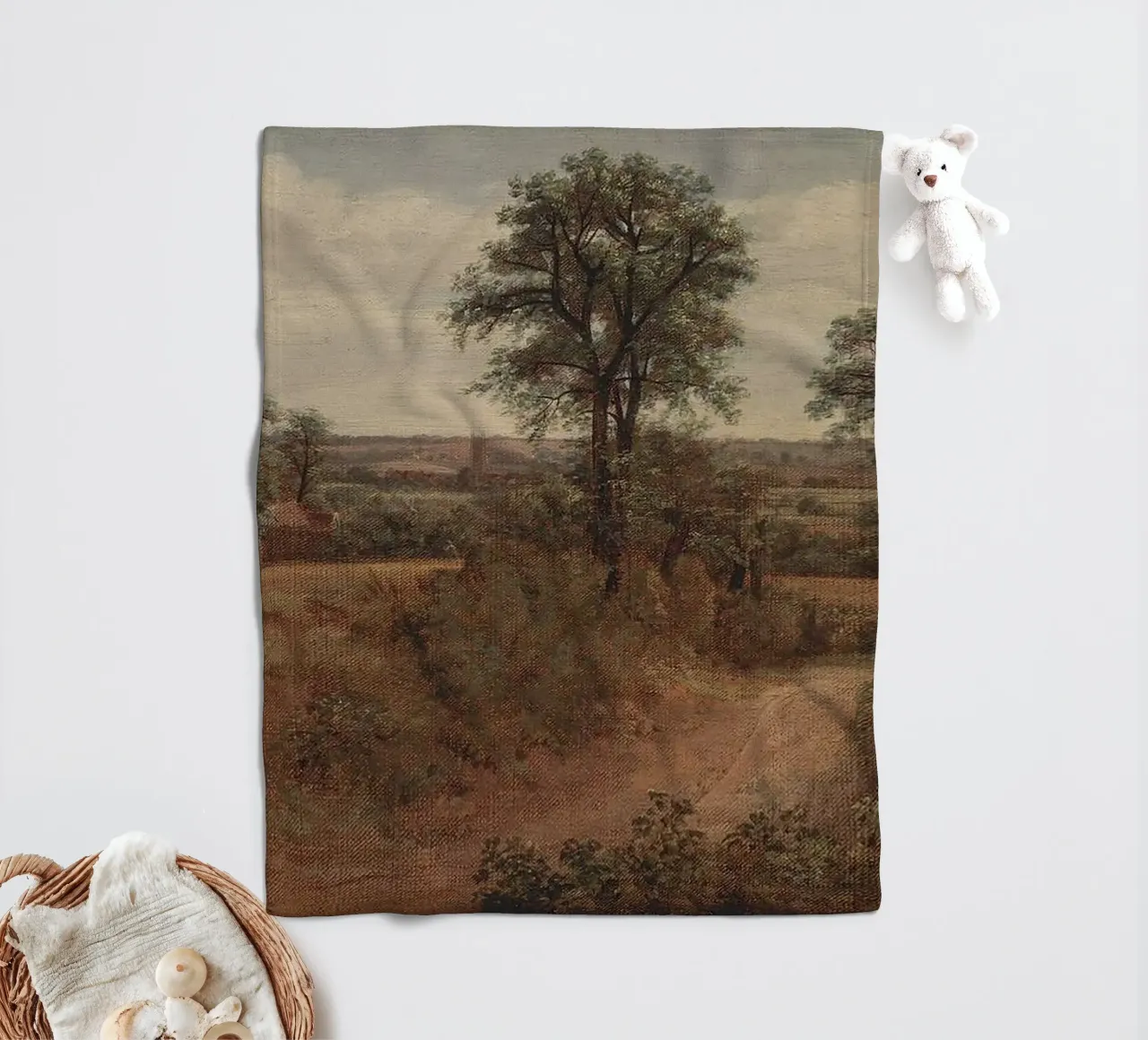 John Constable Art fleece blanket by Brooke
