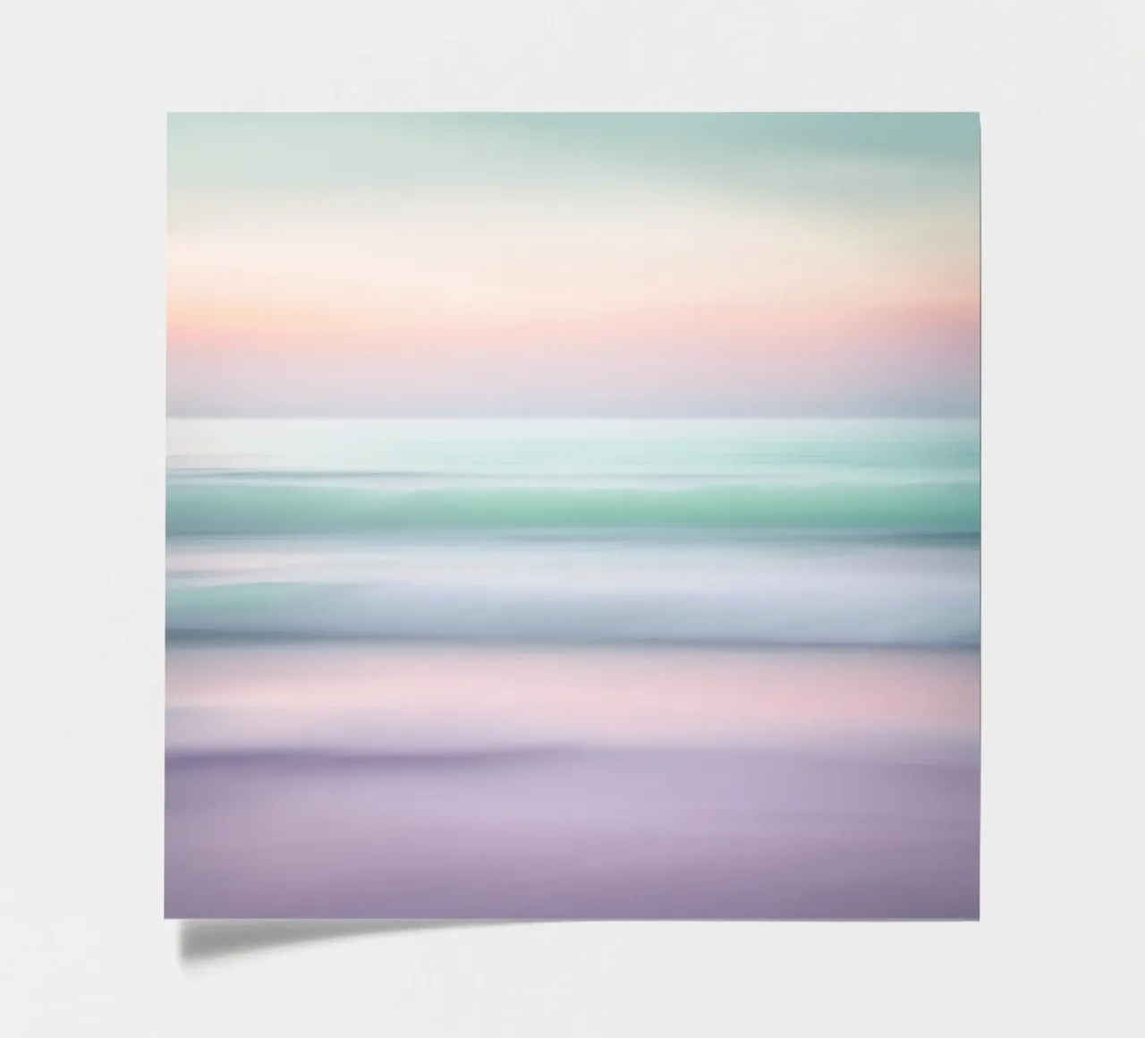 Pastel Ocean Waves in Motion Blur sticker sheet by PhotoVibe Decor