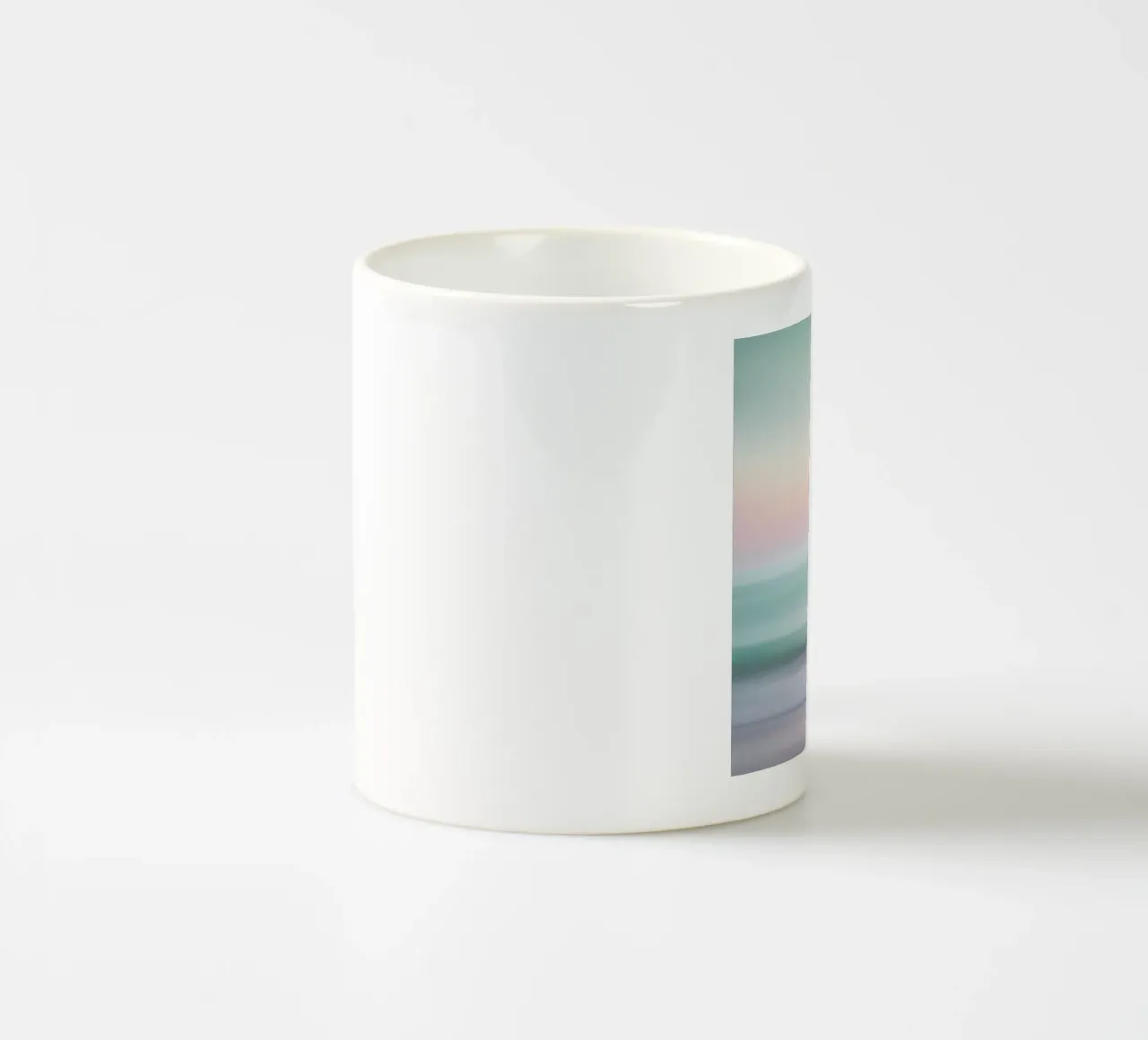 Pastelzee in zachte bewegingsonscherpte keramische mok van PhotoVibe Decor