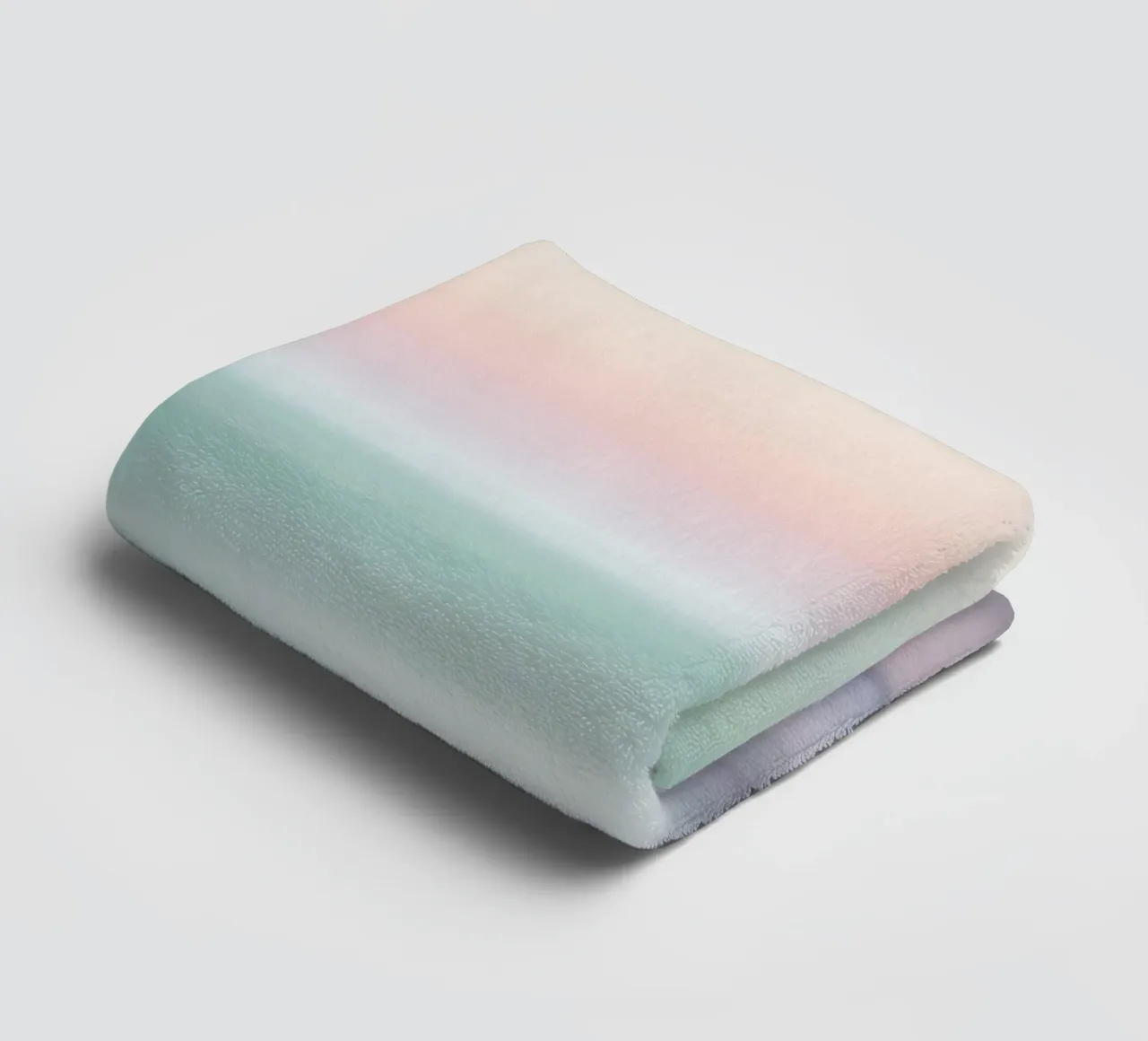 Pastelzee in zachte bewegingsonscherpte badhanddoek van PhotoVibe Decor
