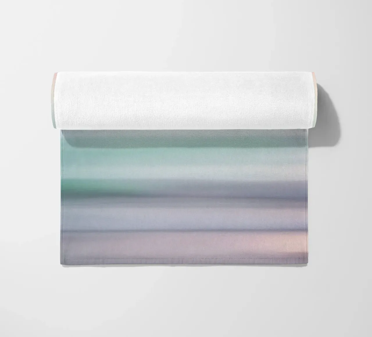 Pastel Sea in Gentle Motion Blur beach towel by PhotoVibe Decor