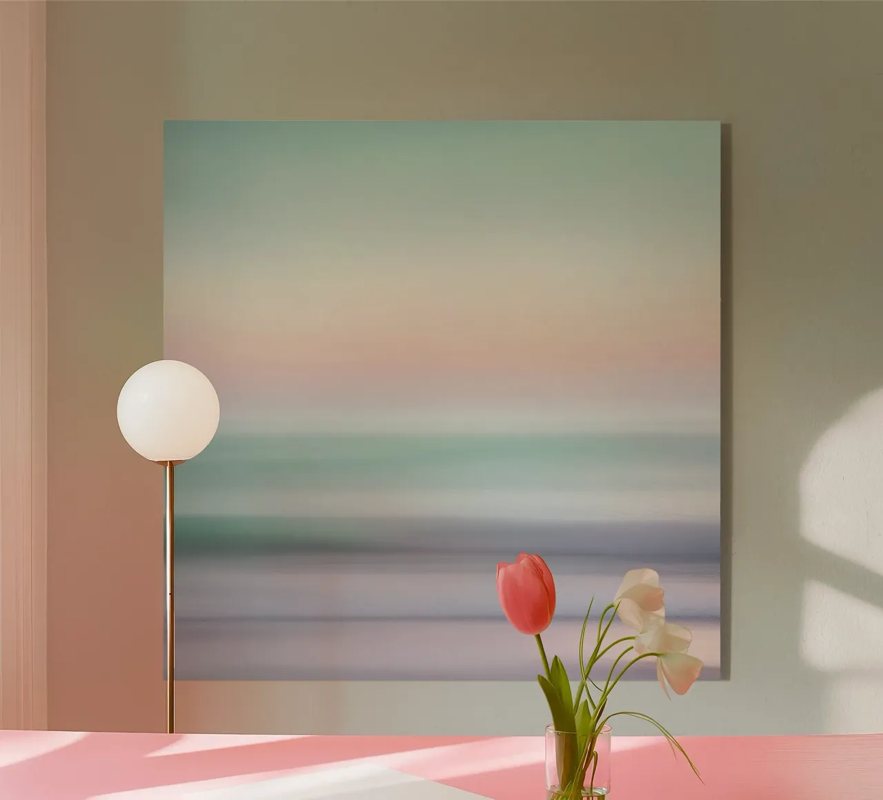 Pastel Sea in Gentle Motion Blur acrylic glass by PhotoVibe Decor