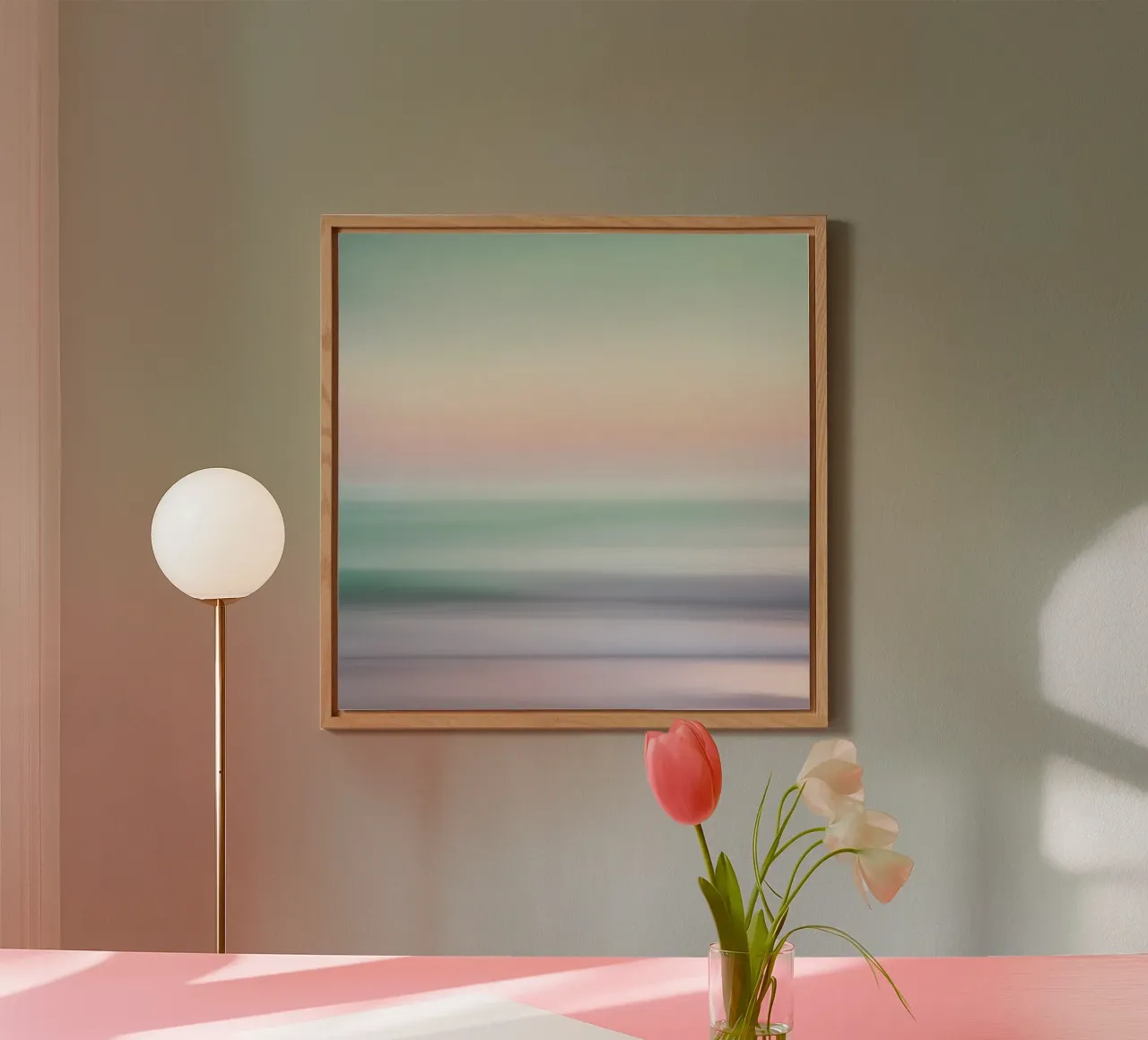 Mer pastel en flou de bougé panneau forex de PhotoVibe Decor
