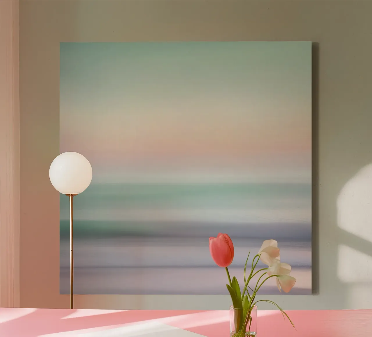 Pastelzee in zachte bewegingsonscherpte canvas van PhotoVibe Decor