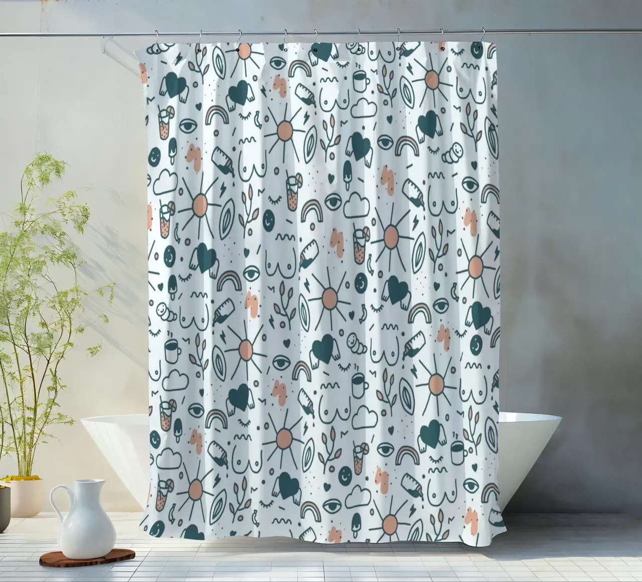 Anfangen Muster 02 shower curtain by Herzette