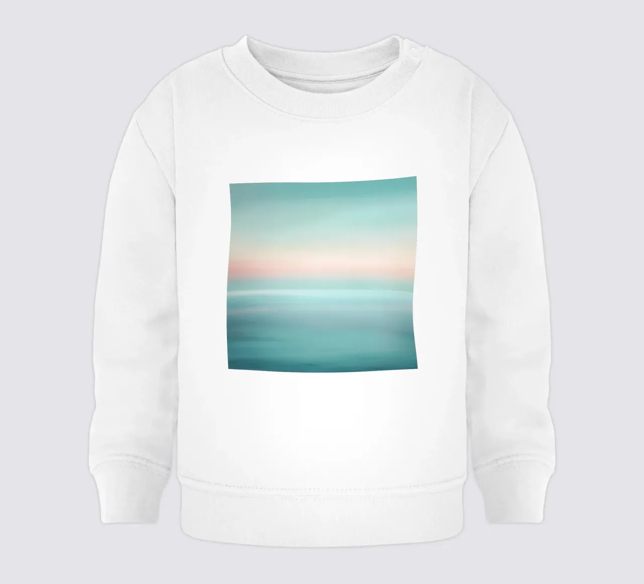 Orizzonte morbido su un mare calmo e turchese felpa neonato da PhotoVibe Decor
