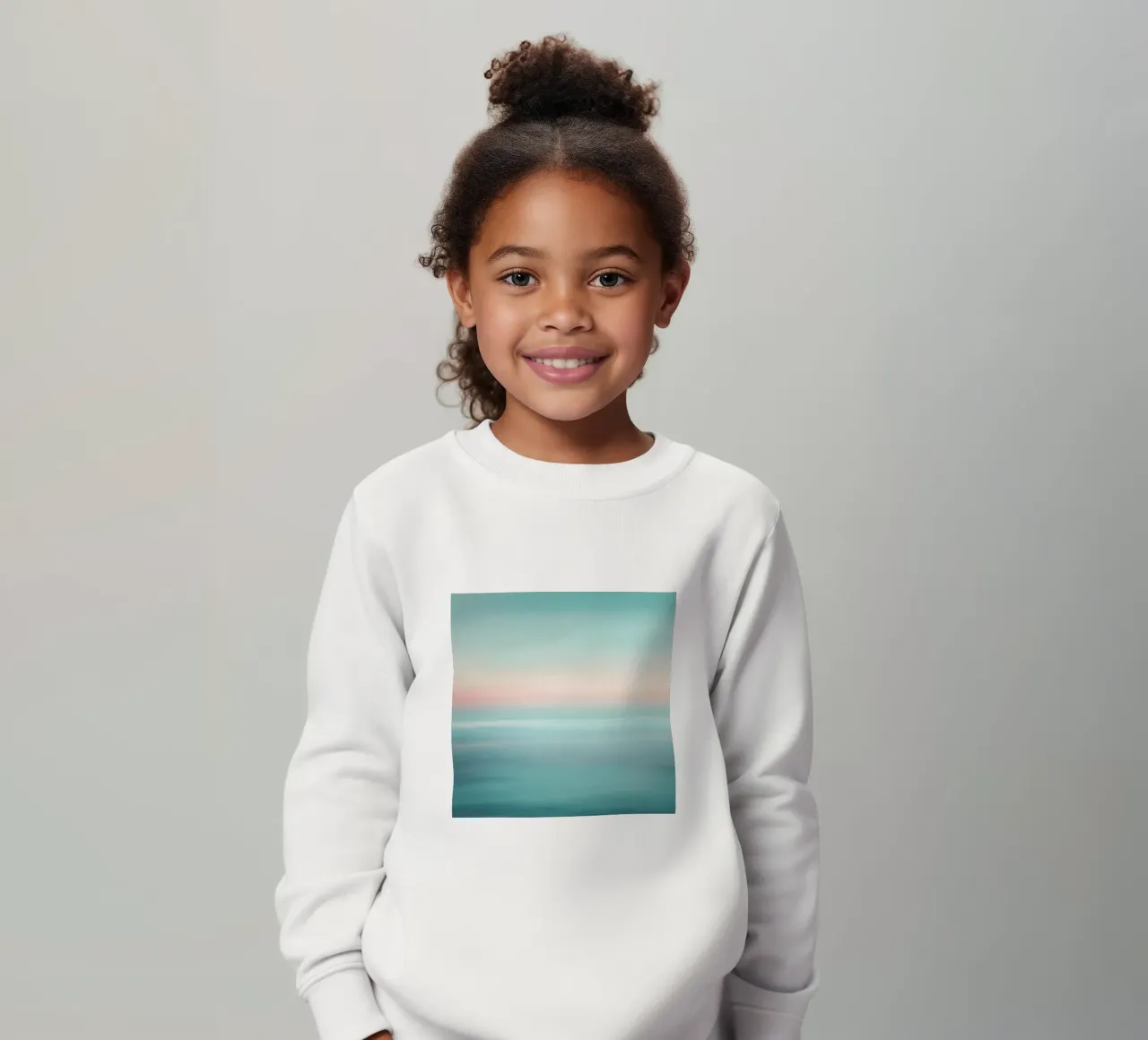 Orizzonte morbido su un mare calmo e turchese felpa bambino da PhotoVibe Decor