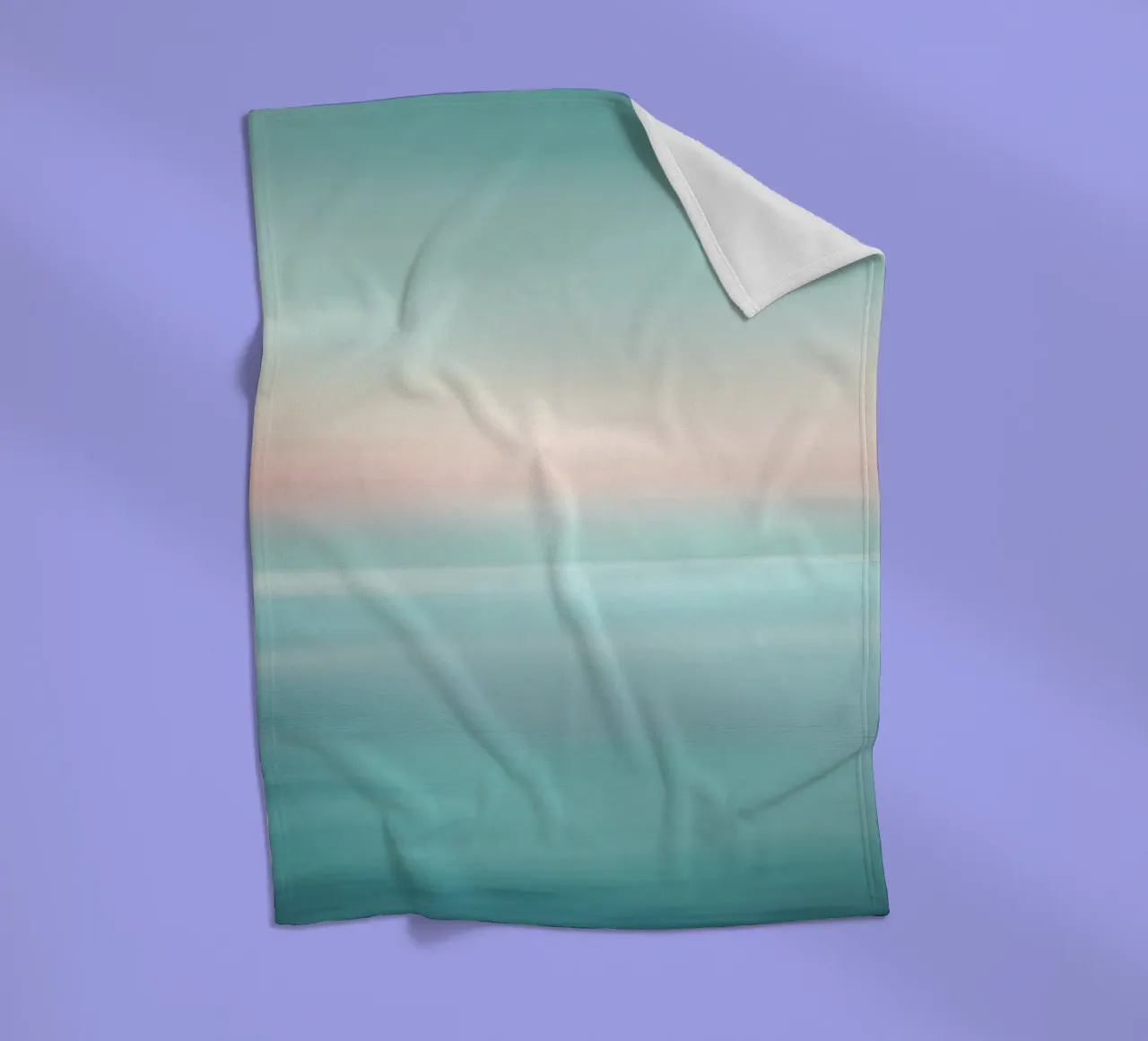 Orizzonte morbido su un mare calmo e turchese coperta in pile da PhotoVibe Decor