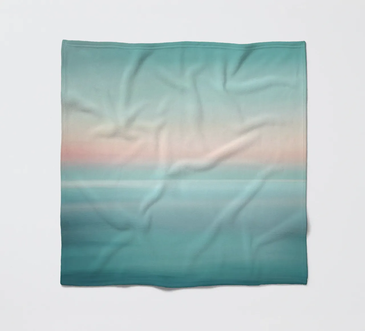 Orizzonte morbido su un mare calmo e turchese coperta in pile da PhotoVibe Decor