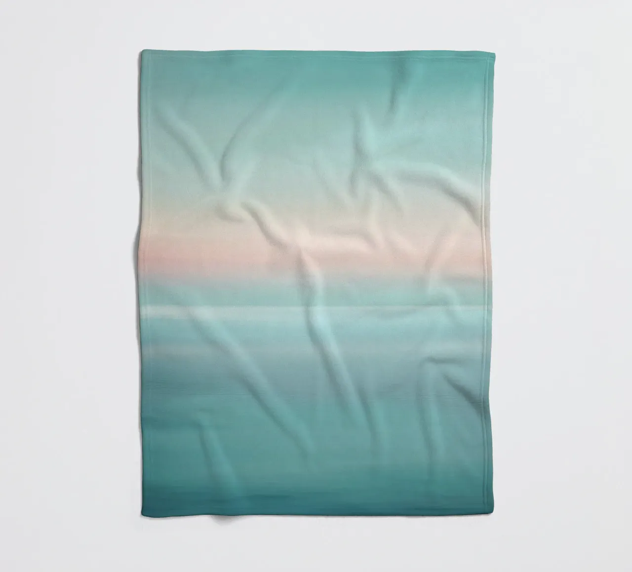 Orizzonte morbido su un mare calmo e turchese coperta in pile da PhotoVibe Decor