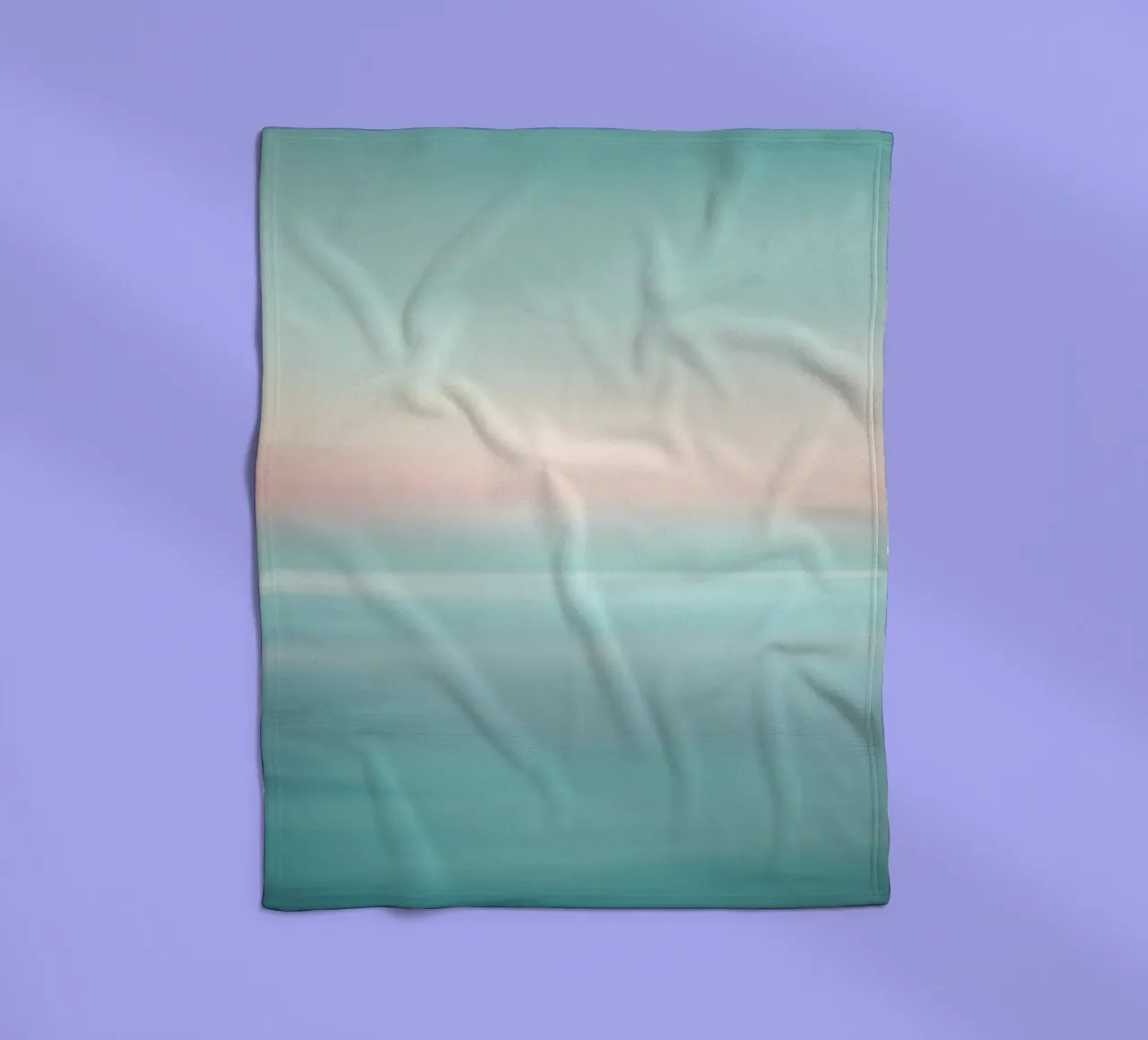 Orizzonte morbido su un mare calmo e turchese coperta in pile da PhotoVibe Decor