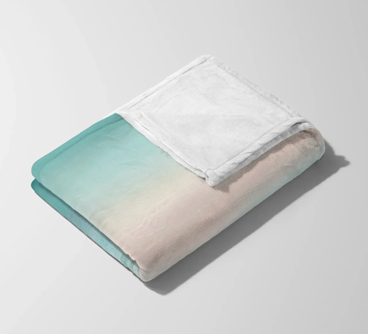 Orizzonte morbido su un mare calmo e turchese coperta in pile da PhotoVibe Decor