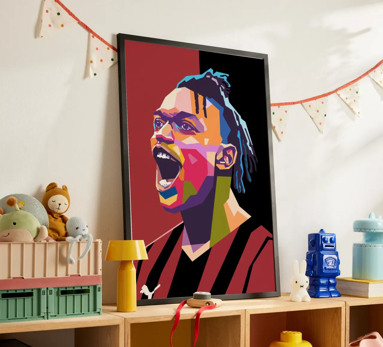 Rafael Leao, iconico giocatore di calcio carta hahnemühle da Hantamrata