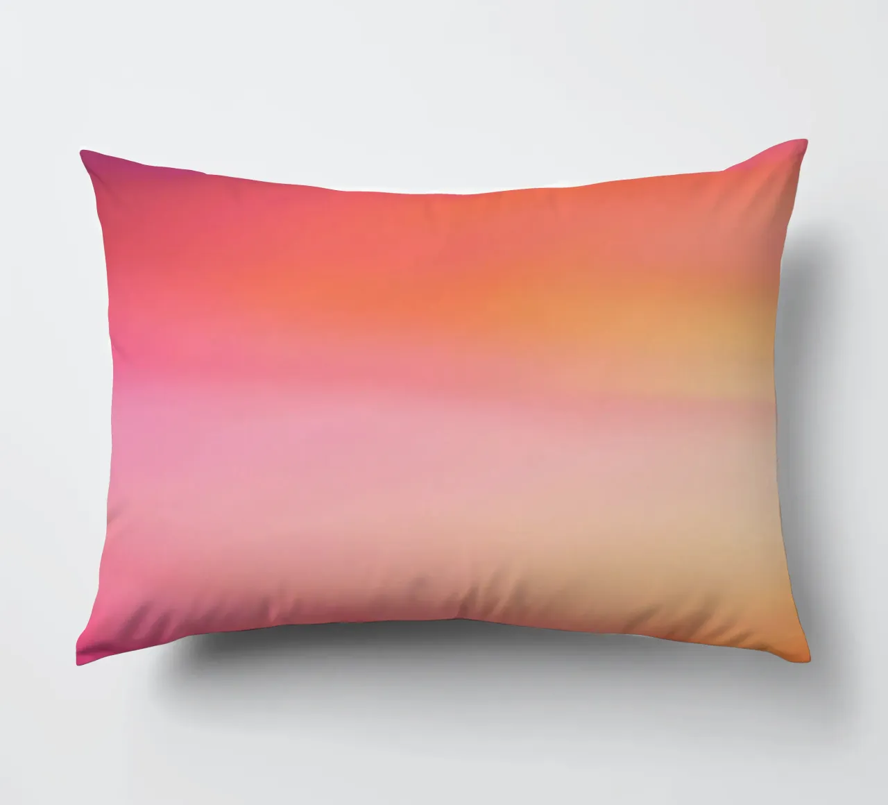 Morbido tramonto sfumato in rosa e arancione cuscino da PhotoVibe Decor