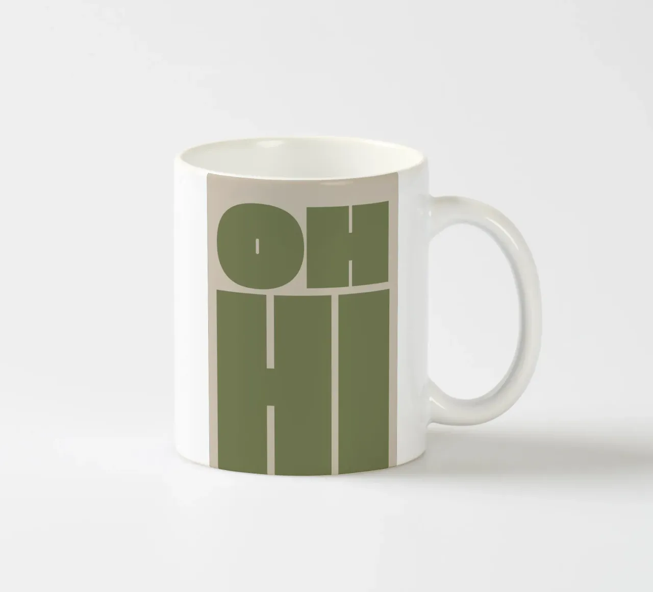 Oh ciao tipografia in grassetto tazza in ceramica da pdigitalprints