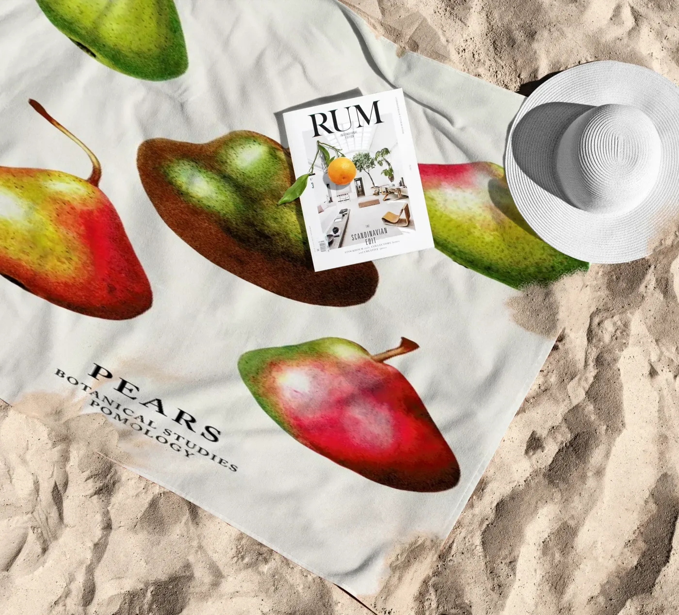 Pears beach towel by Flora & Fauna
