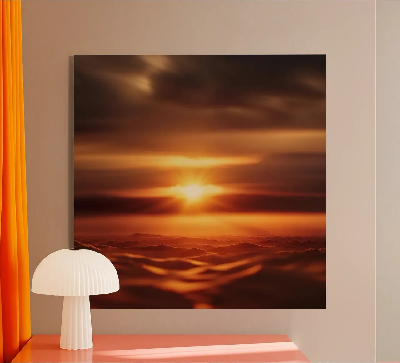 L'alba su un mare di nuvole plexiglass da PhotoVibe Decor