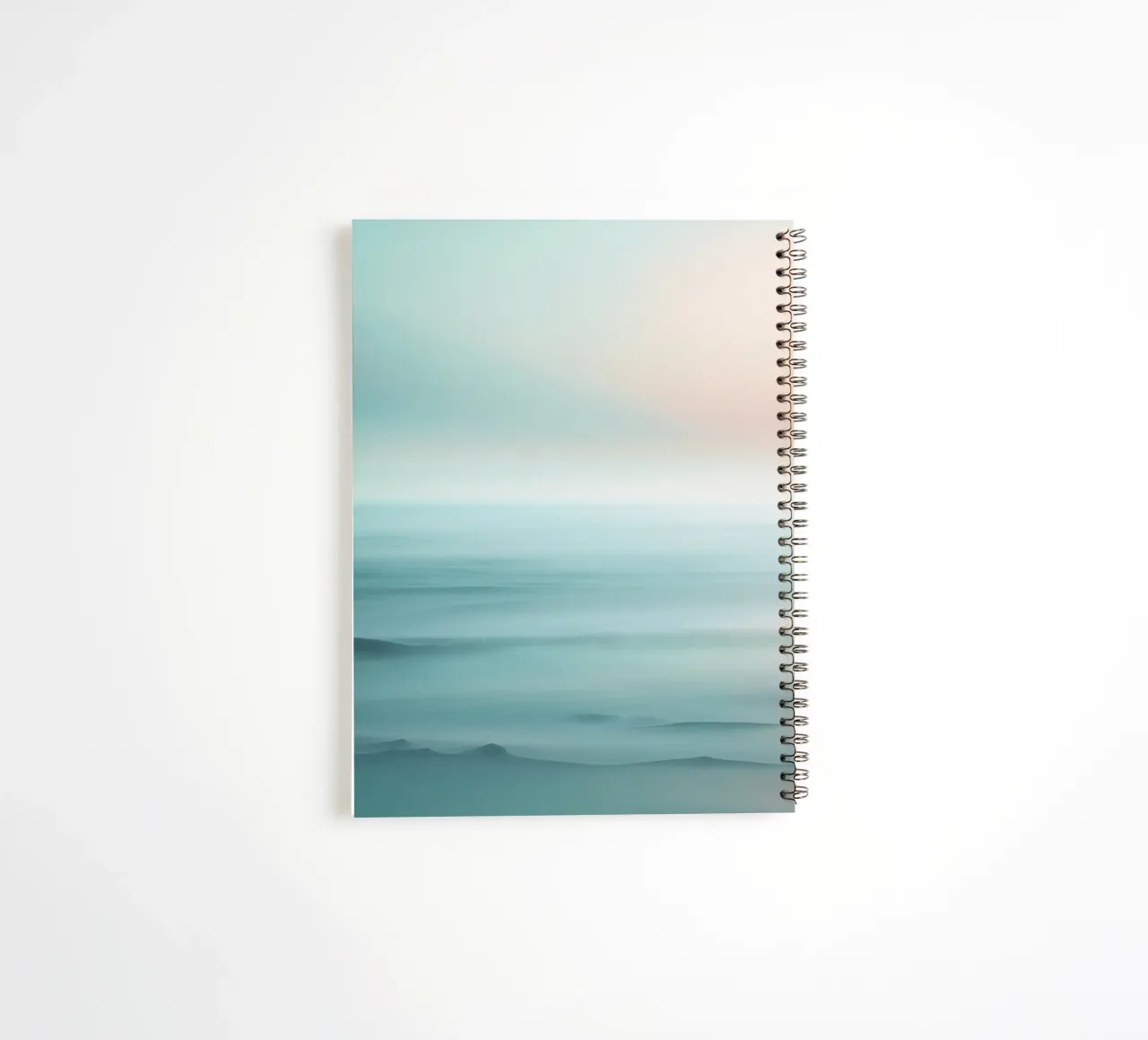 Sunset Over Misty Savannah Trees spiral notebook by PhotoVibe Decor