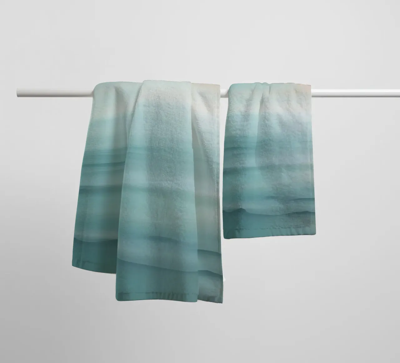 Sunset Over Misty Savannah Trees towel by PhotoVibe Decor