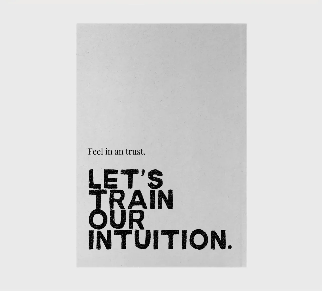 intuition notebook by Ambition Wall