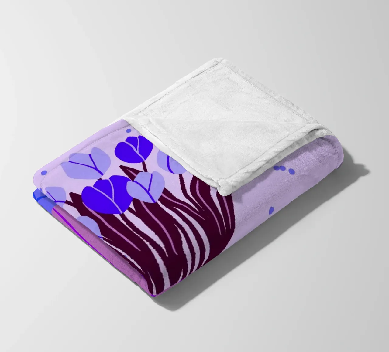 Tulipani in vaso - viola e blu coperta in pile da Wackapacka