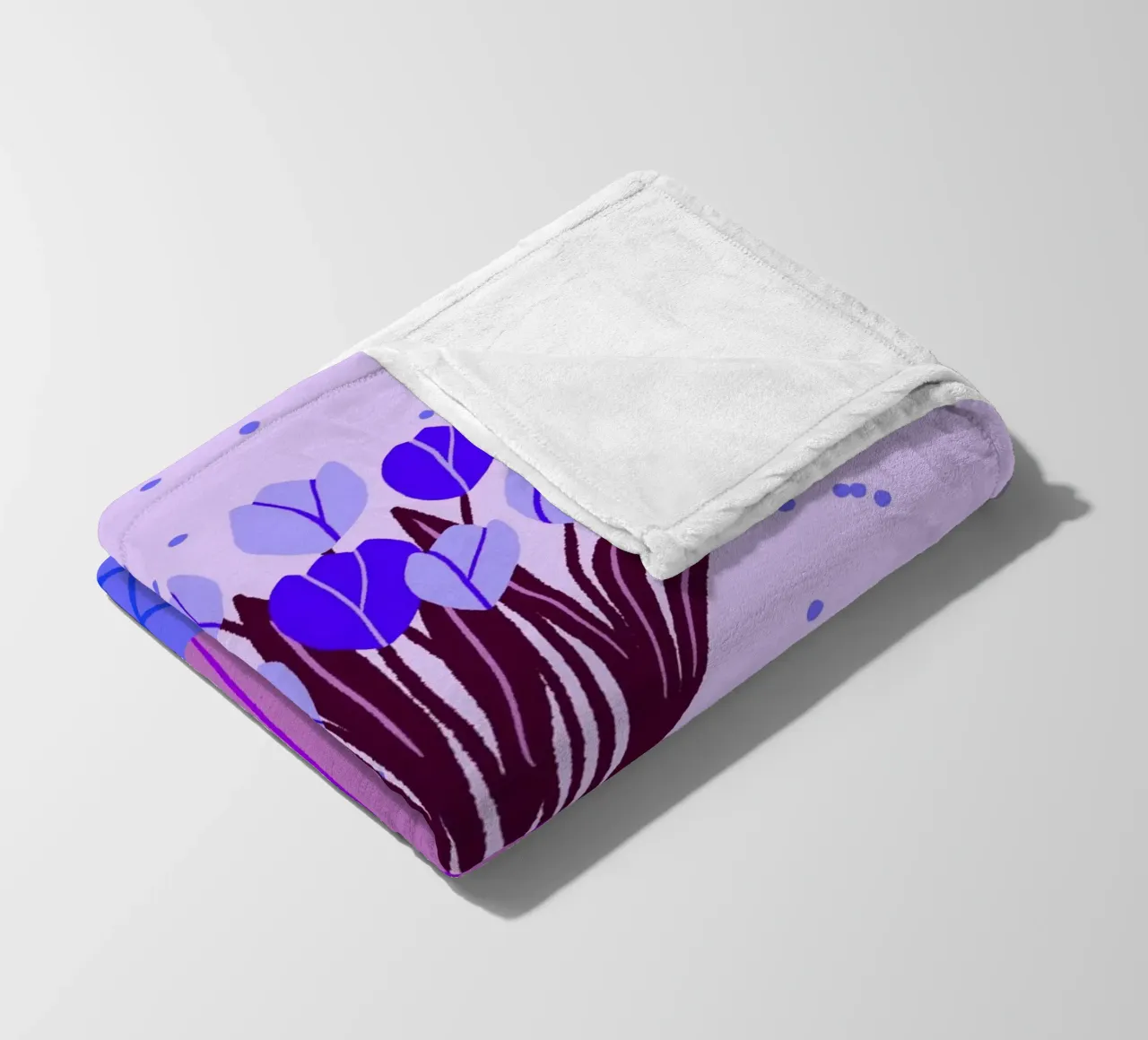 Tulipani in vaso - viola e blu coperta in pile da Wackapacka