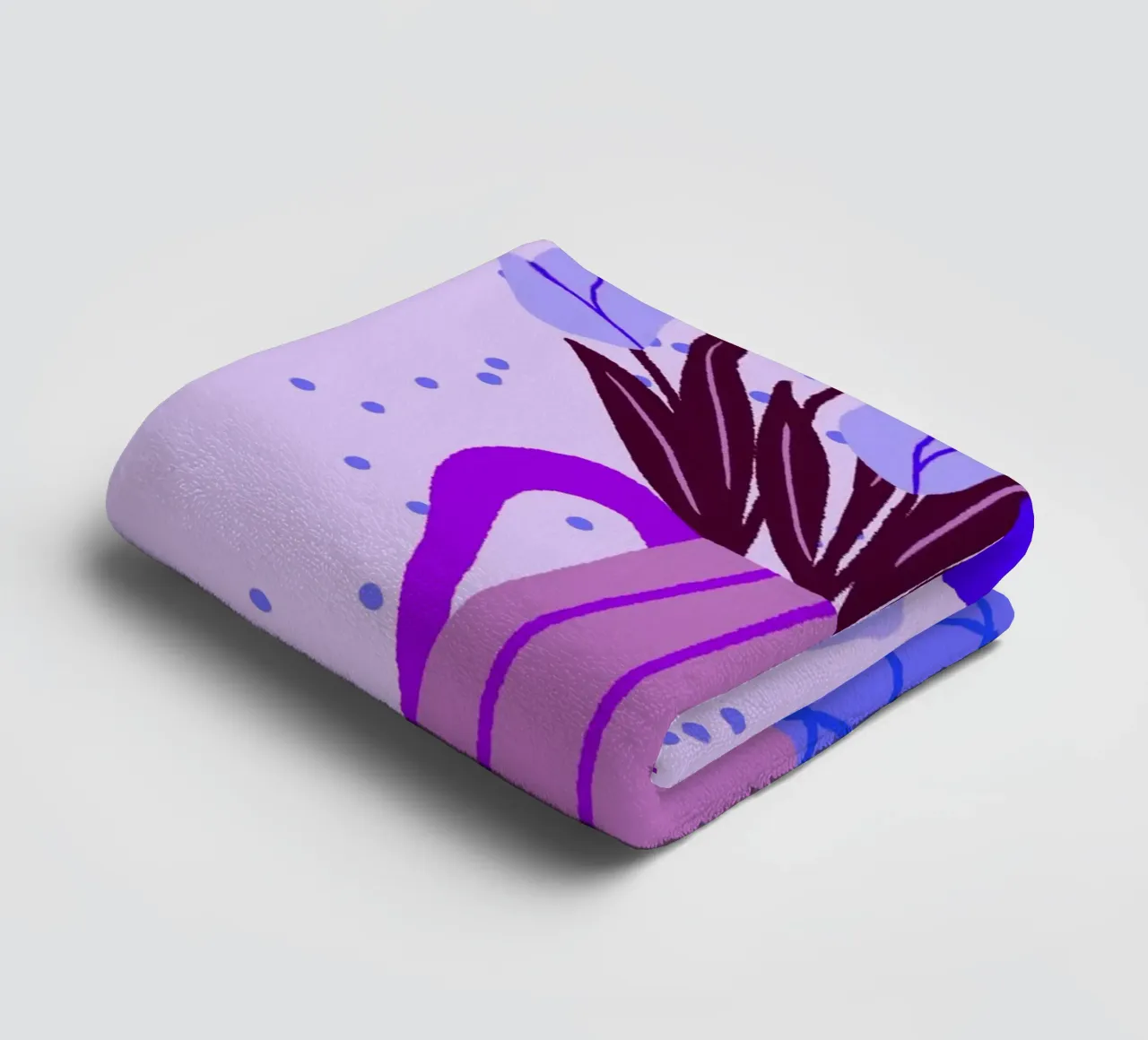 Tulipani in vaso - viola e blu asciugamano da bagno da Wackapacka