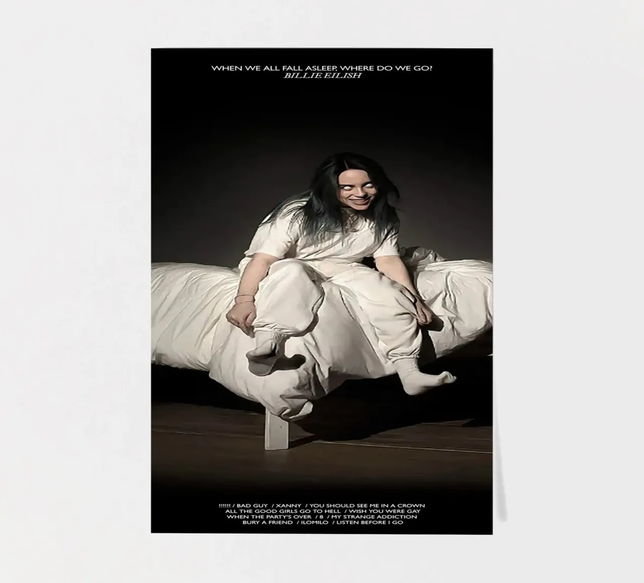 When We All Fall Asleep, Where Do We Go? – Billie Eilish foglio adesivo da Attaboy Dsgn