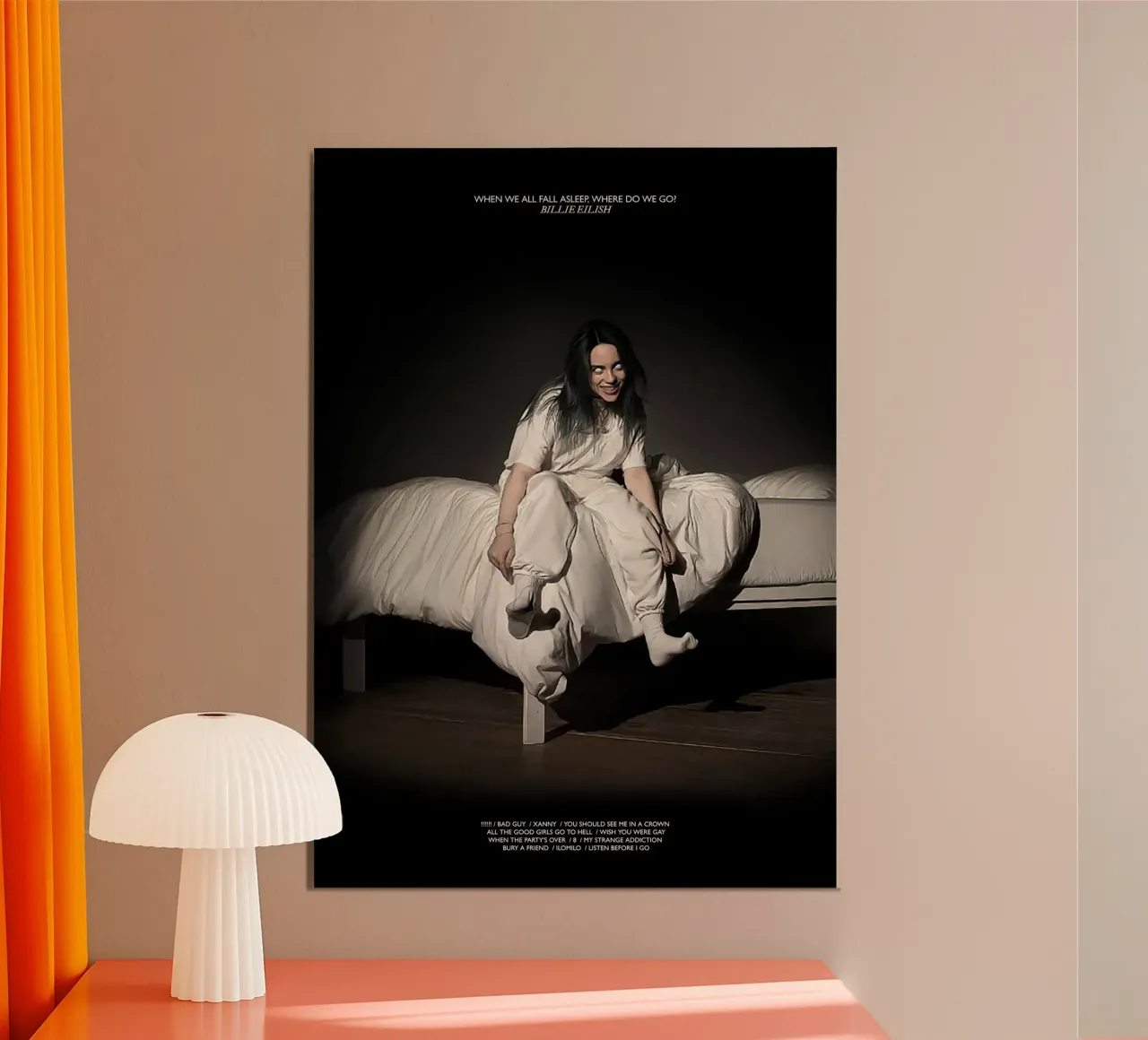 When We All Fall Asleep, Where Do We Go? – Billie Eilish carta hahnemühle da Attaboy Dsgn