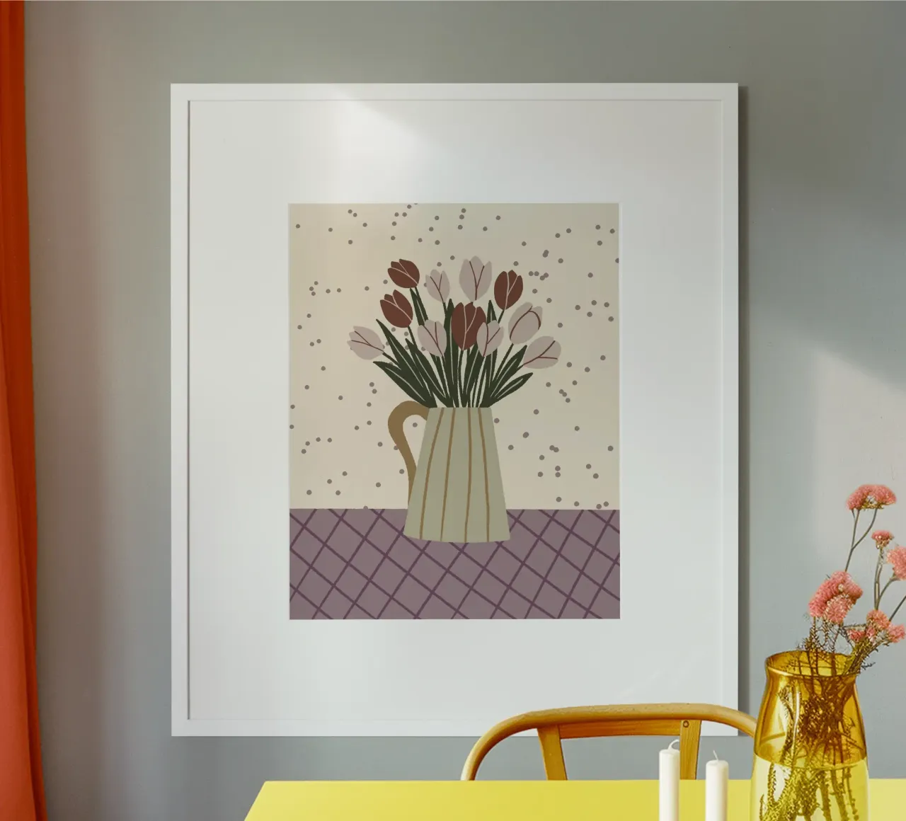 Tulipani in vaso - lunatico carta hahnemühle da Wackapacka