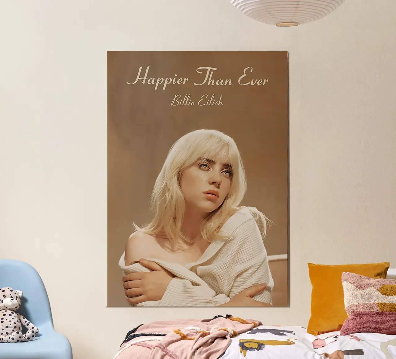 Happier Than Ever – Billie Eilish alluminio dibond da Attaboy Dsgn