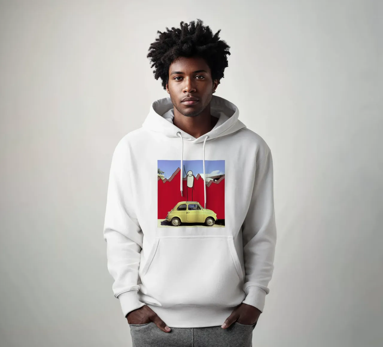 turn your back to the walls and f**k yeah felpa con cappuccio da FinnanoFenno