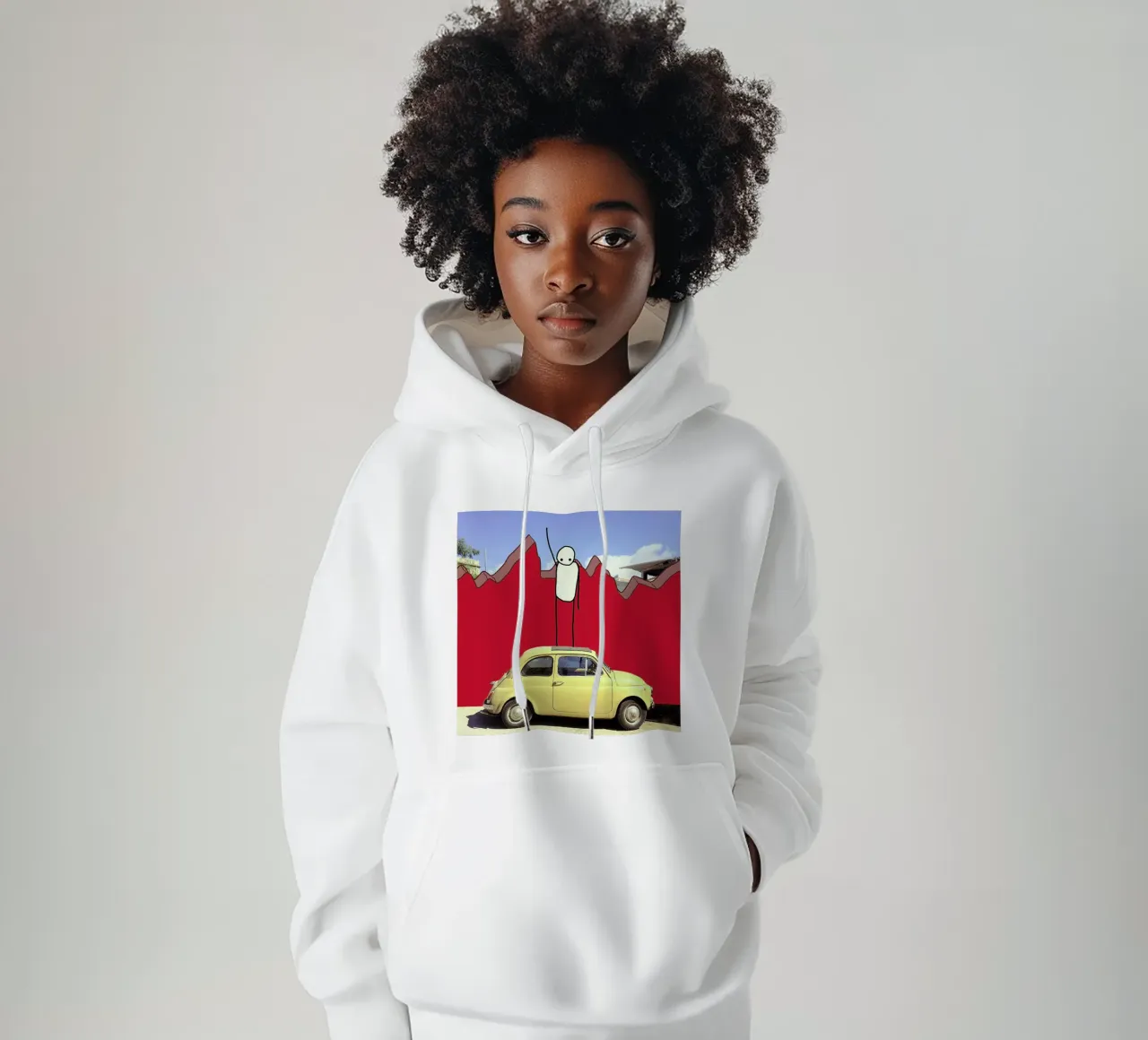 turn your back to the walls and f**k yeah felpa con cappuccio da FinnanoFenno