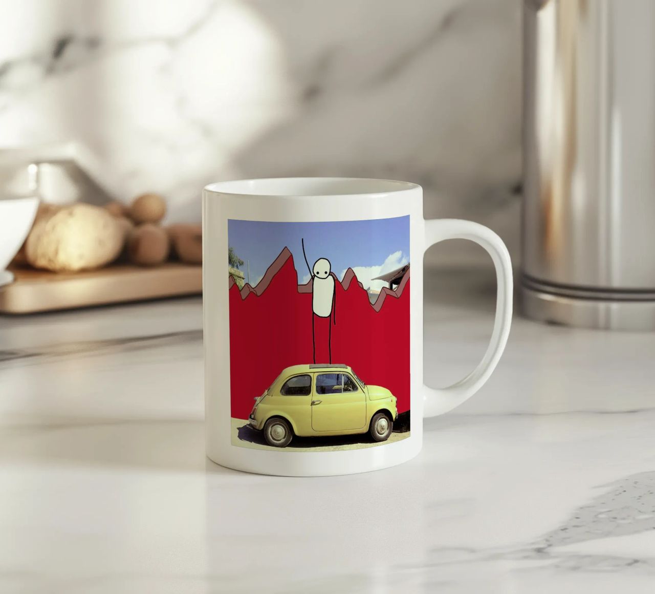 turn your back to the walls and f**k yeah tazza in ceramica da FinnanoFenno
