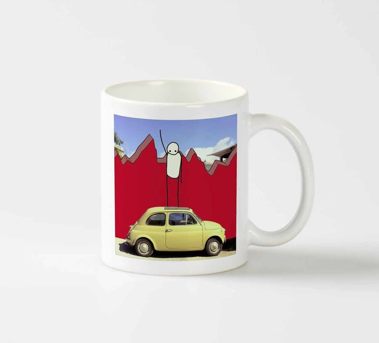 turn your back to the walls and f**k yeah tazza in ceramica da FinnanoFenno