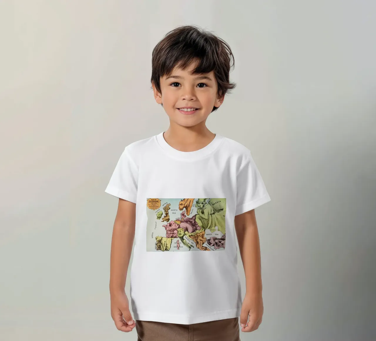 Map of Europe for 1870 t-shirt bambini da Vintage by JUNIQE