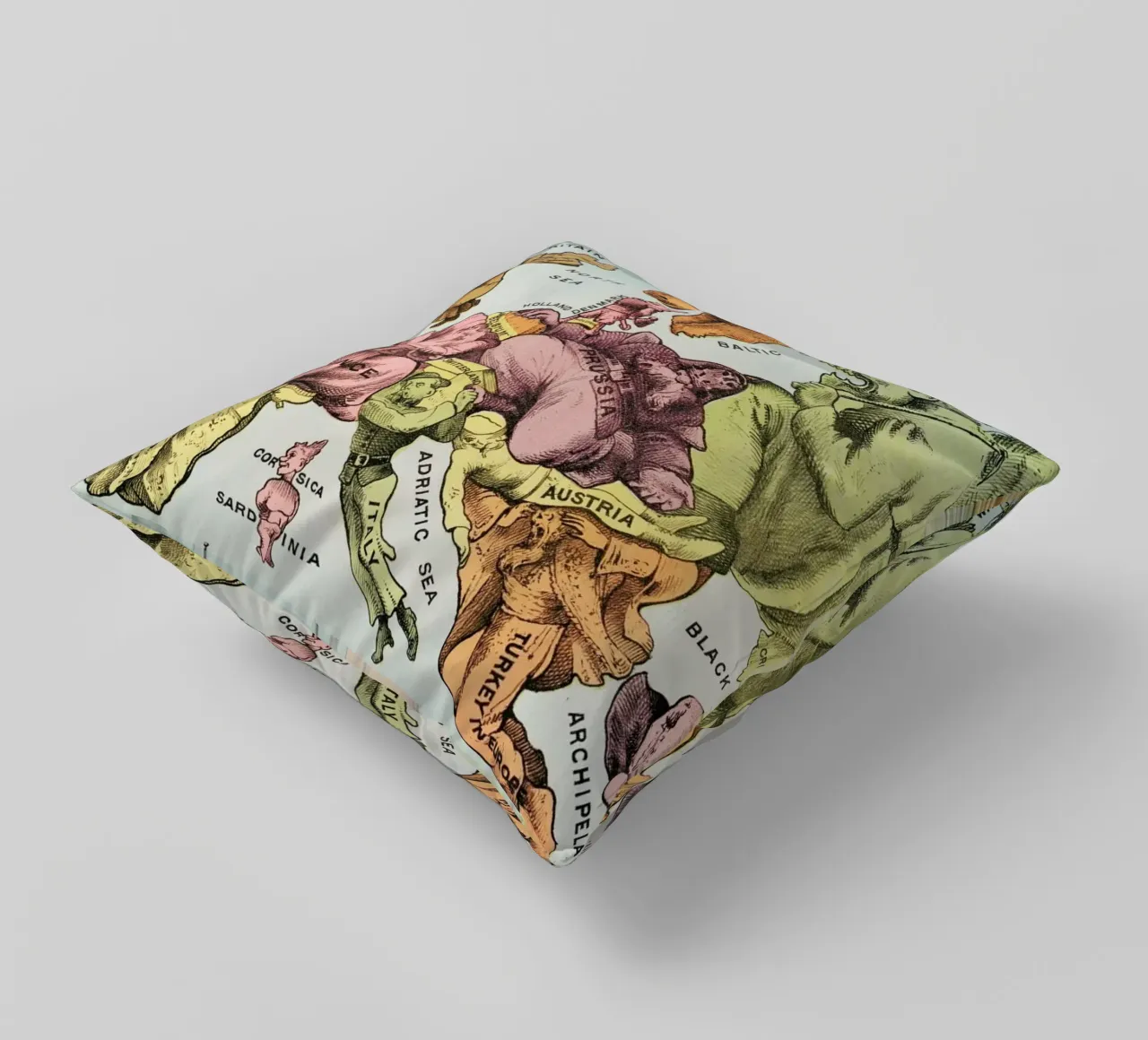 Map of Europe for 1870 cuscino da Vintage by JUNIQE