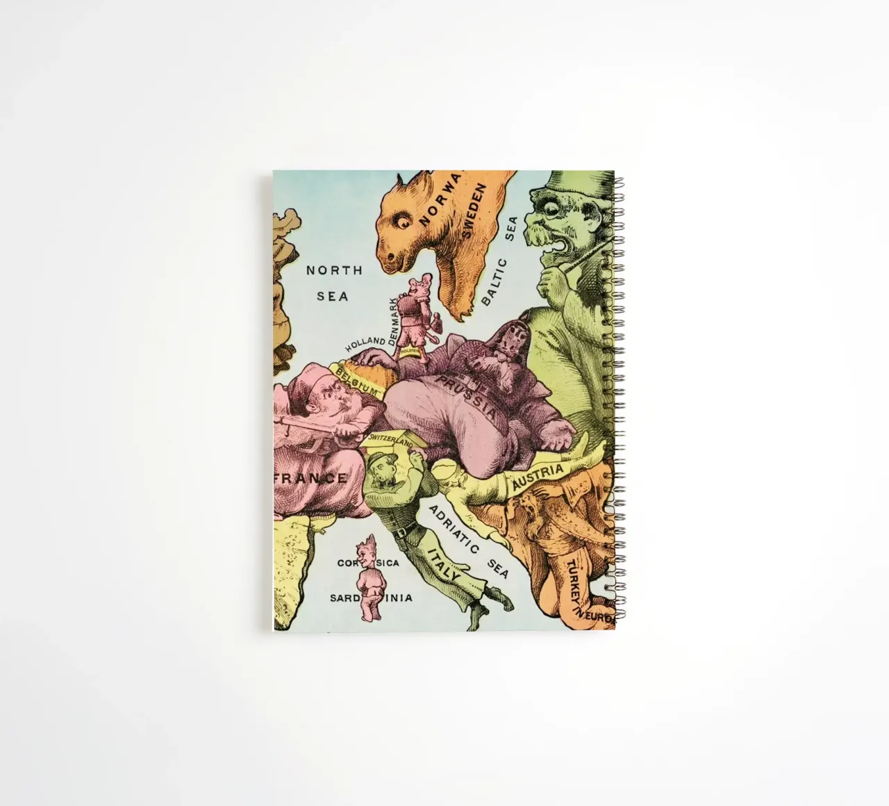Map of Europe for 1870 diario ad anelli da Vintage by JUNIQE