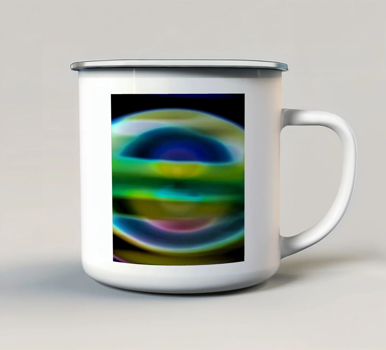 Illusione dallo spazio tazza in smalto da Gürsel Yesil Digital Art