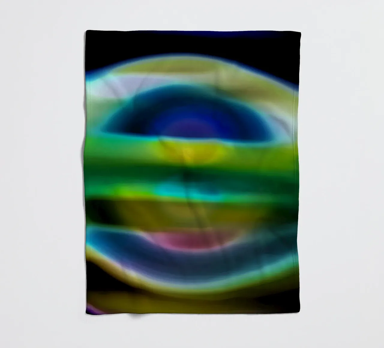 Illusion from outer space fleece blanket by Gürsel Yesil Digital Art