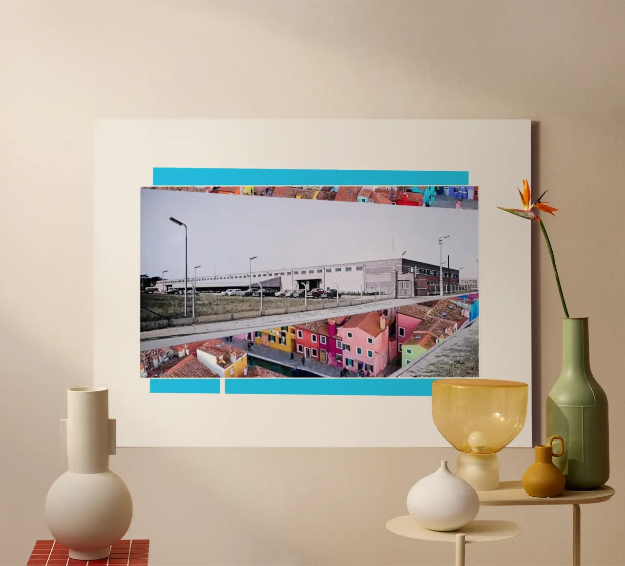 Usine canvas with Floater frame by fortrart