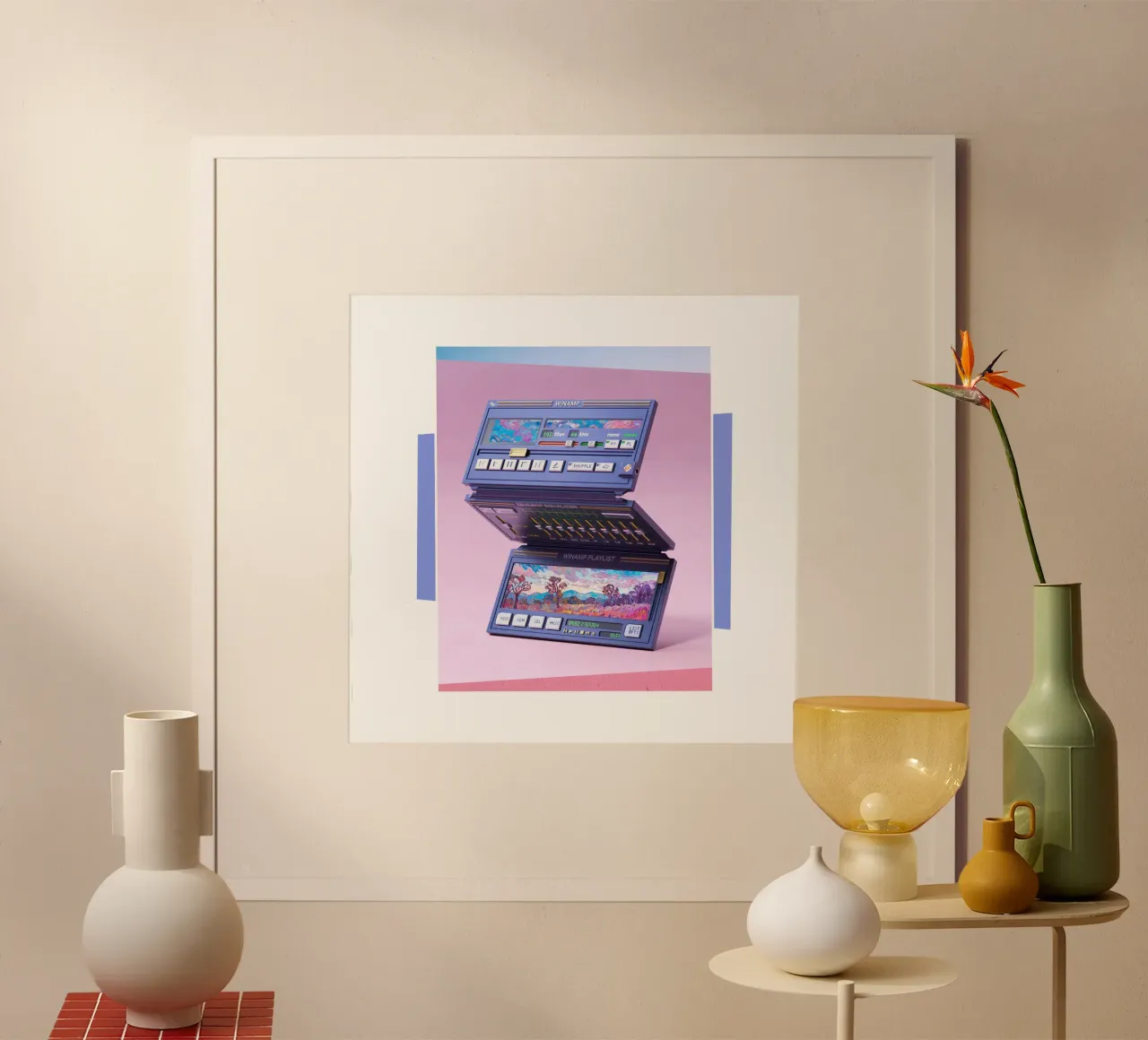 Winamp poster con telaio in alluminio da fortrart