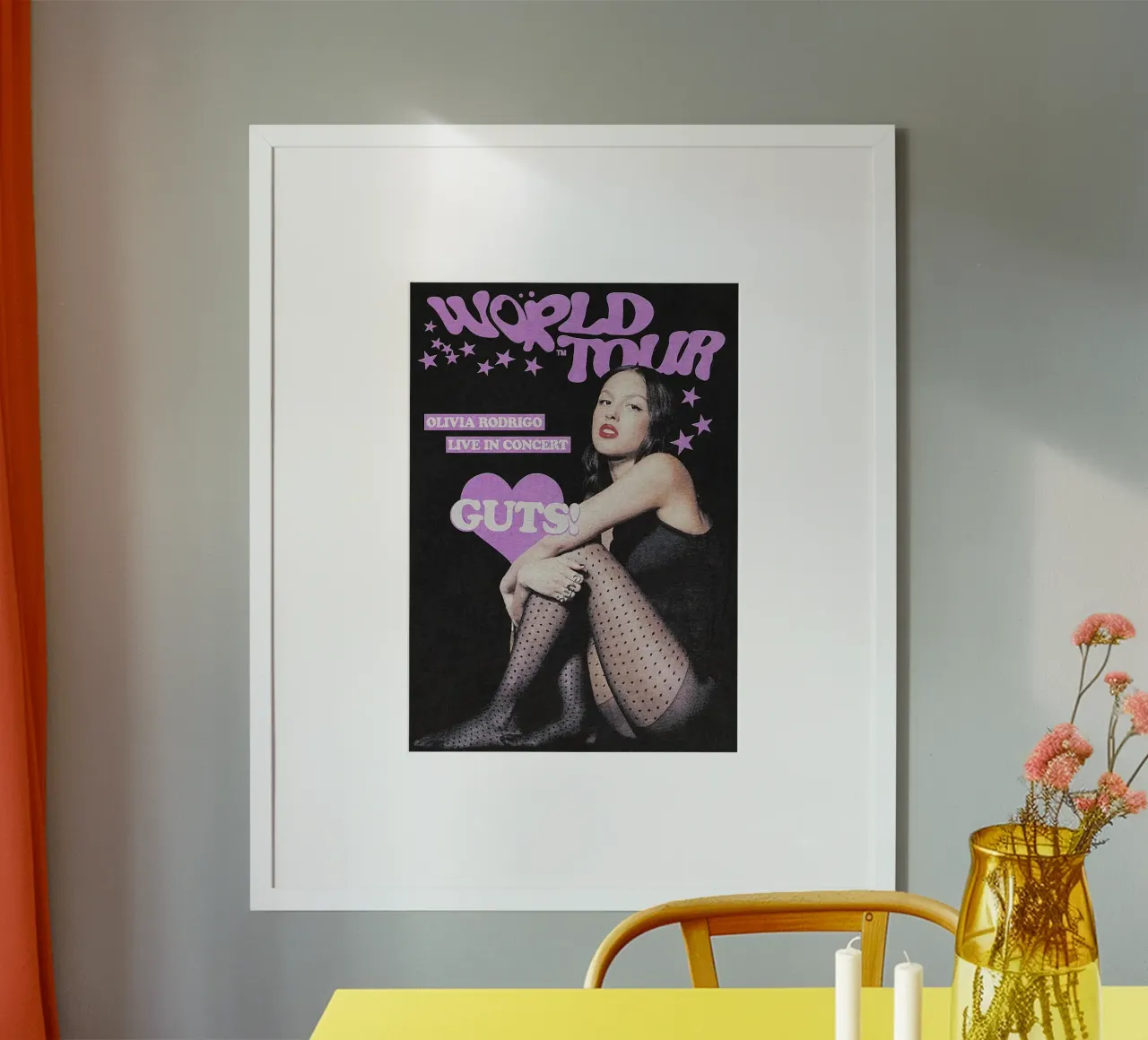 GUTS – Olivia Rodrigo poster con telaio in legno da Attaboy Dsgn