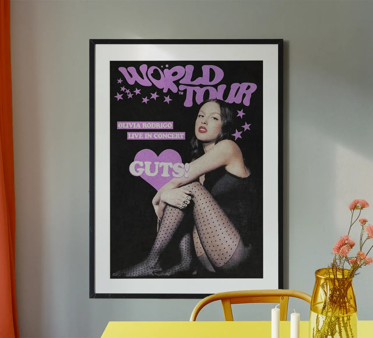 GUTS – Olivia Rodrigo poster con telaio in legno da Attaboy Dsgn
