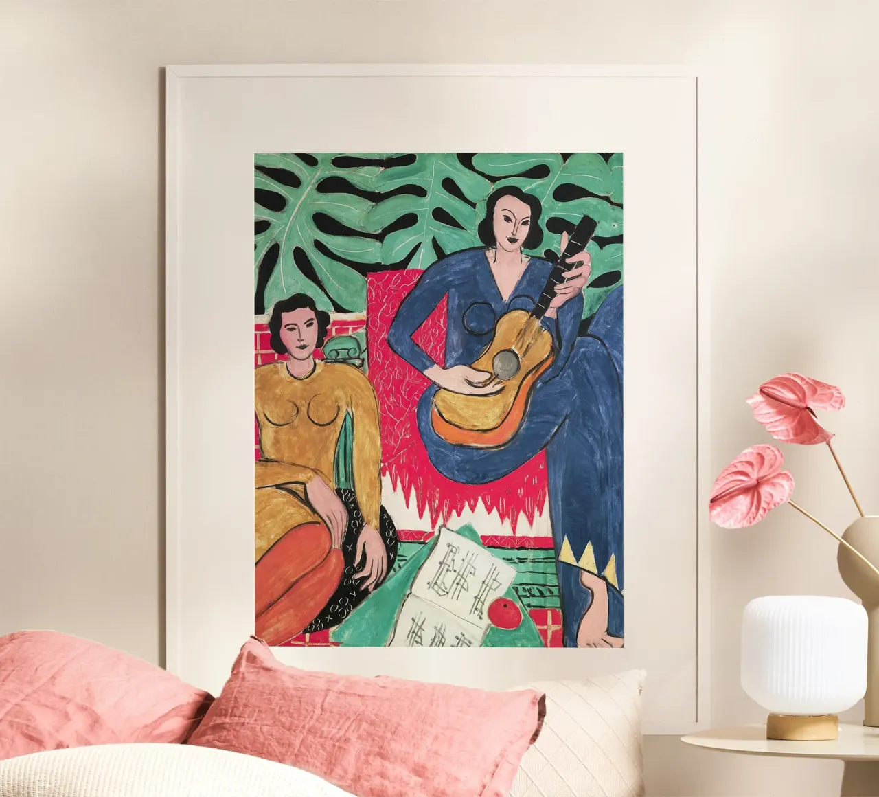 Henri Matisse Wall Art Poster - The Music poster with aluminum frame by Trending Art Company