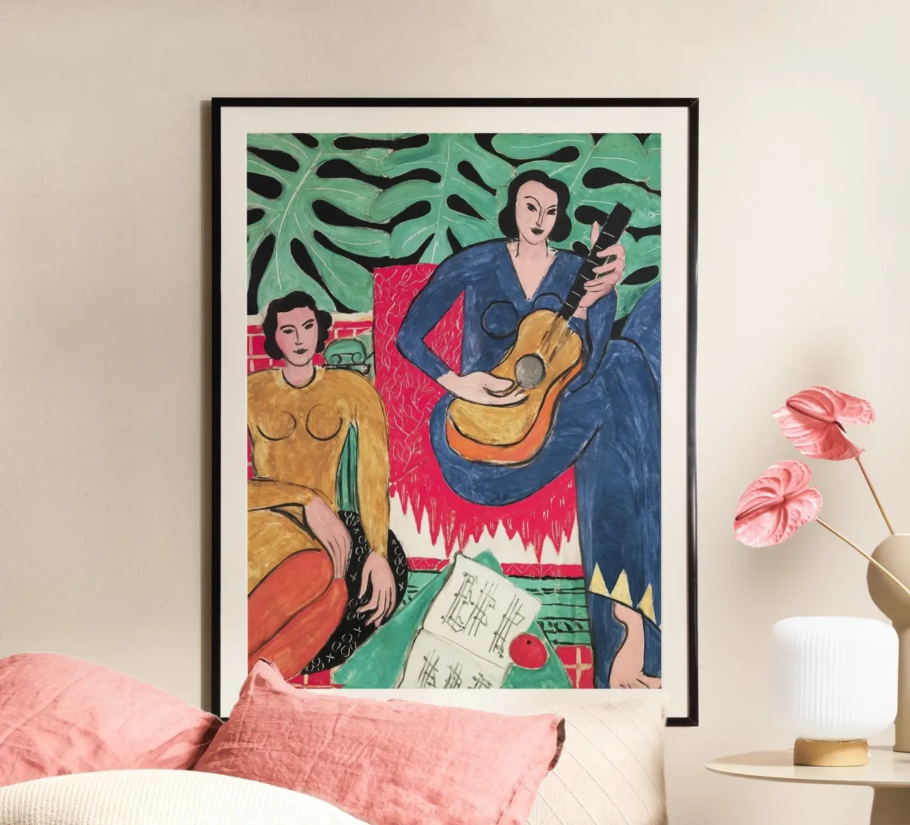 Henri Matisse Wall Art Poster - The Music poster with aluminum frame by Trending Art Company