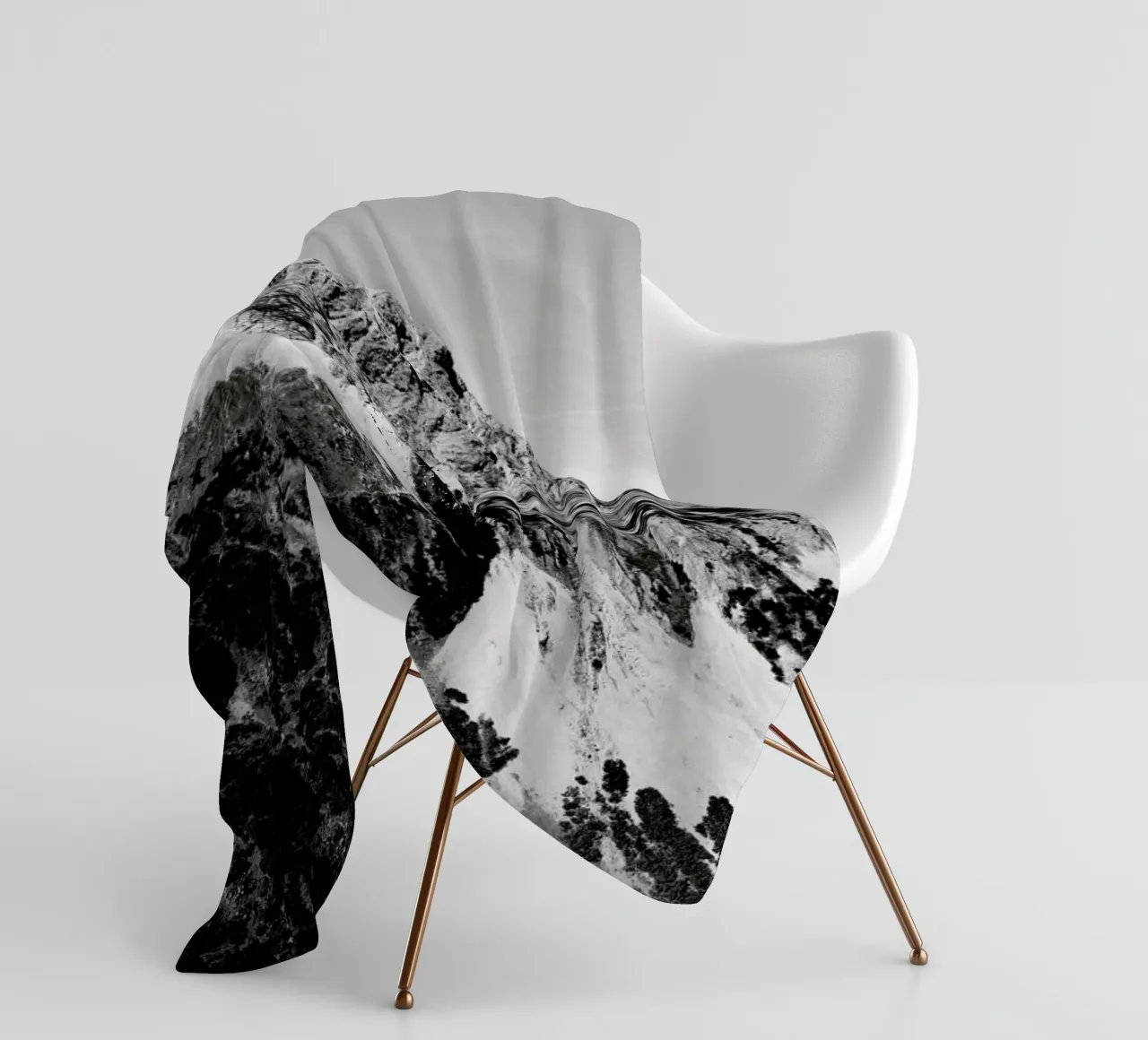 Mountain Top Bw - Edition 2 coperta in pile da Sebastian Hilgetag